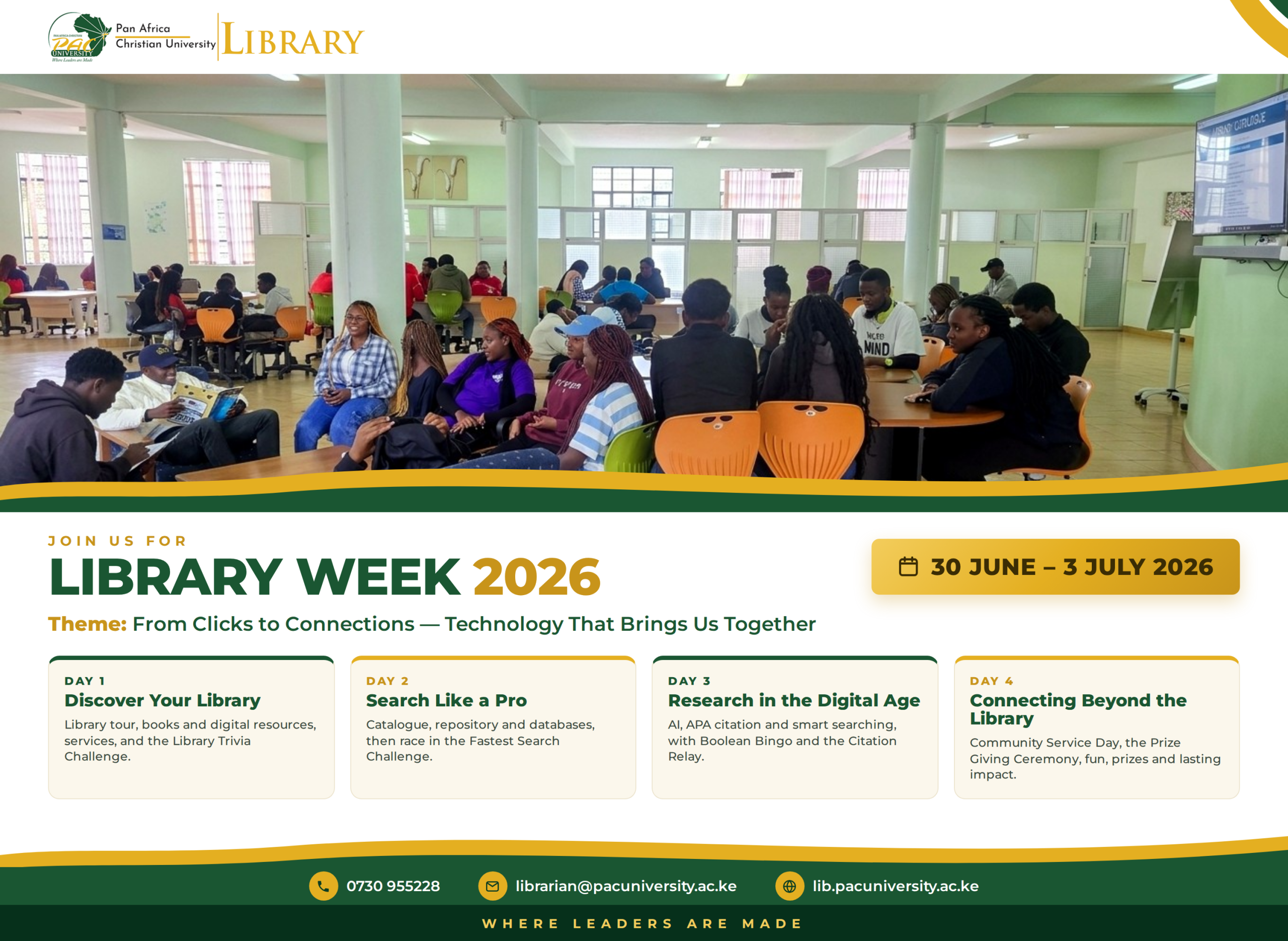 PAC University Library Week 2026